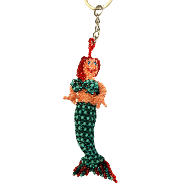 Mermaid Beaded Keychain