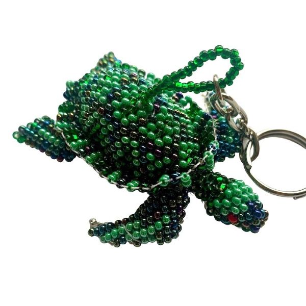 Turtle Beaded Keychain