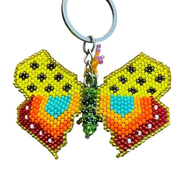 Butterfly Beaded Keychain