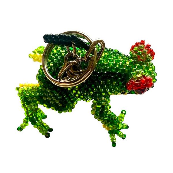 Frog Beaded Keychain