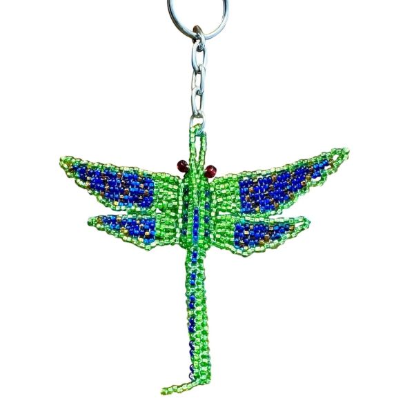 Dragonfly Beaded Keychain