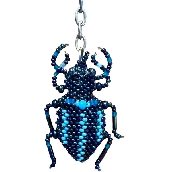 Beetle Beaded Keychain