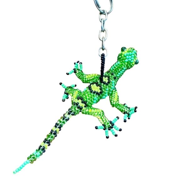 Lizard Beaded Keychain