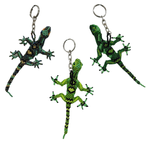 Lizard Beaded Keychain