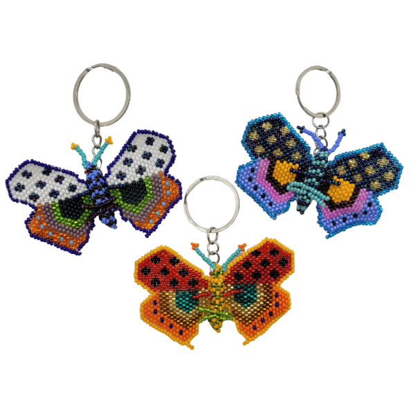 Butterfly Beaded Keychain