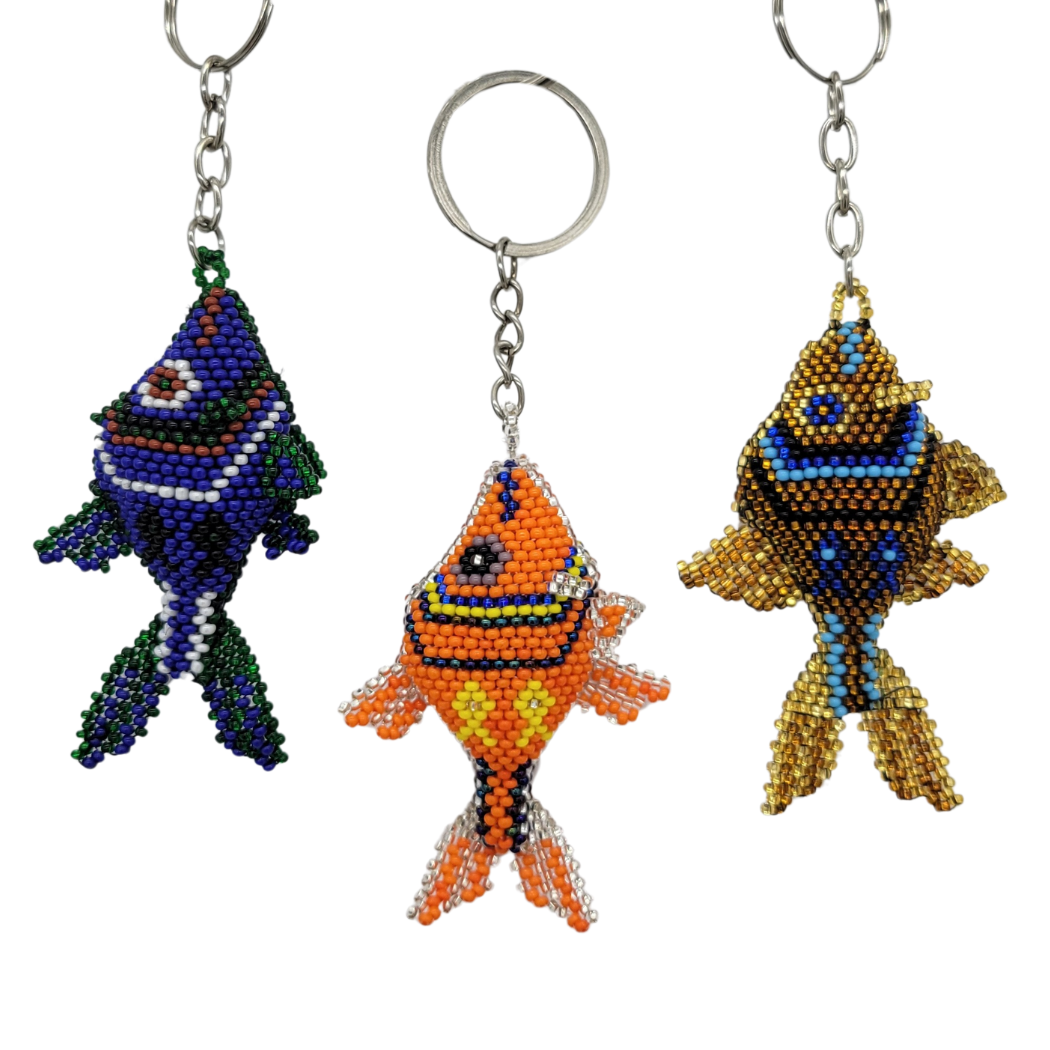 Fish Beaded Keychain
