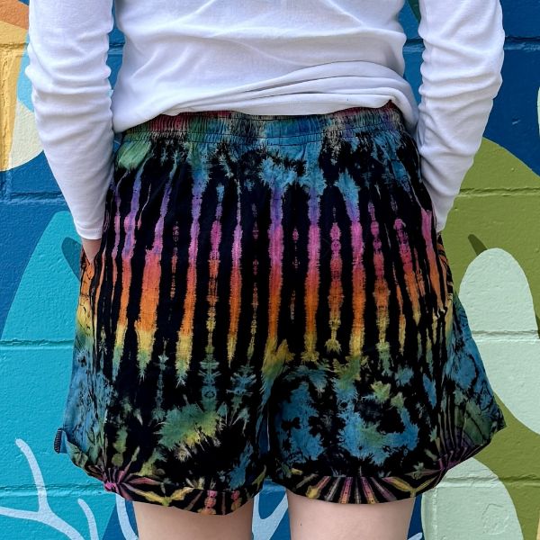Picture of charlie's cuffed shorts - tie dye