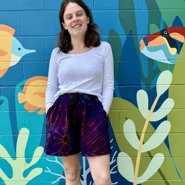 Charlie Tie Dye Cuffed Drawstring Shorts