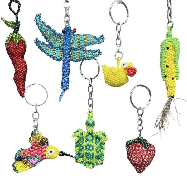 Picture of assorted beaded keychain