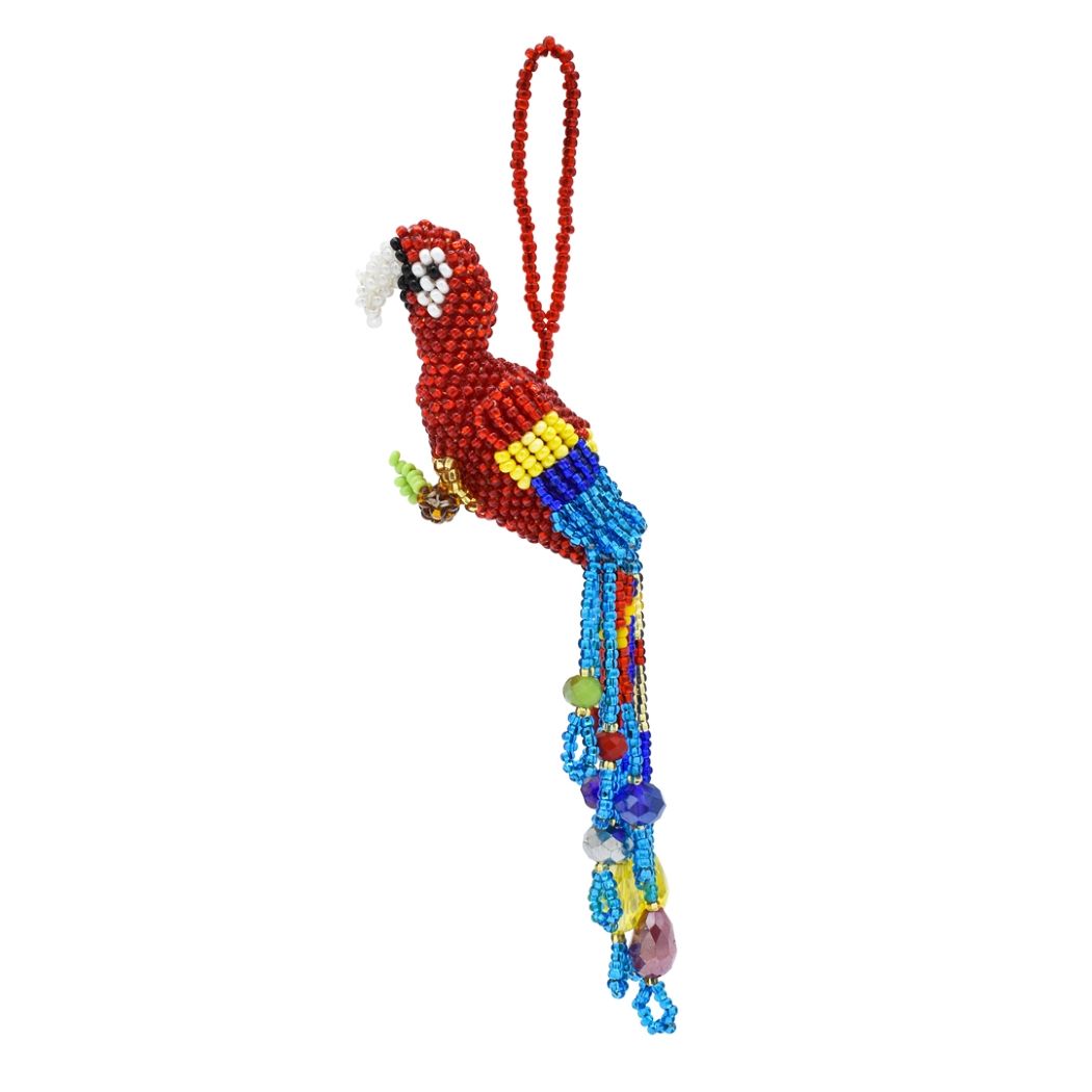 Picture of beaded macaw ornament
