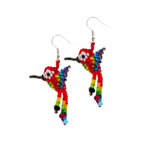 Mini Hummingbird Beaded Earrings