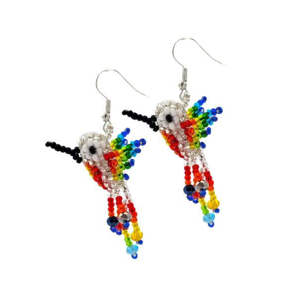 Mini Hummingbird Beaded Earrings