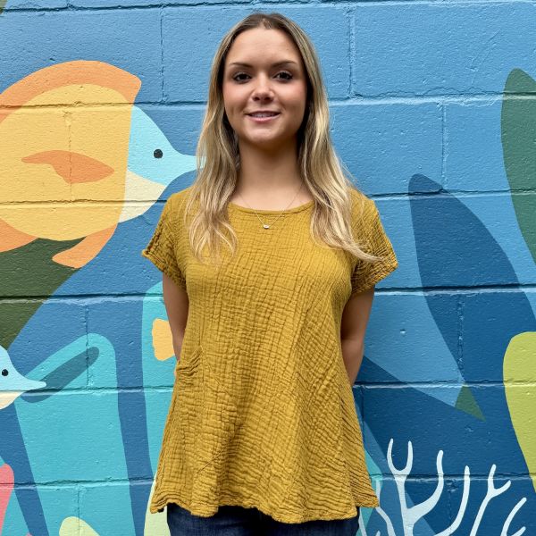 Picture of gauzy cotton frankie top