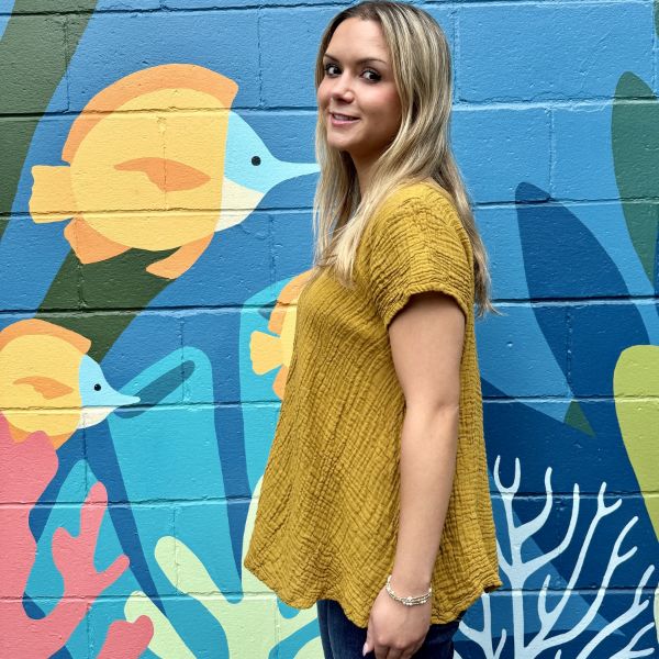 Picture of gauzy cotton frankie top