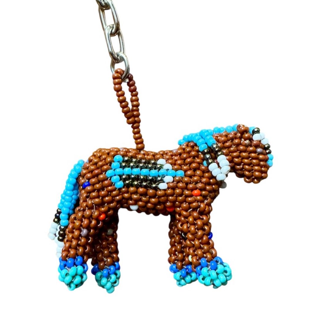 Picture of beaded horse keychain