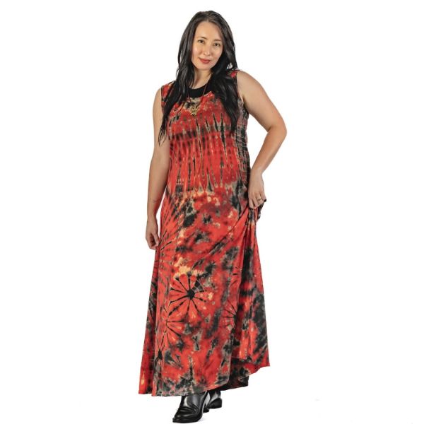 Tie Dye Sleeveless Maxi Dress