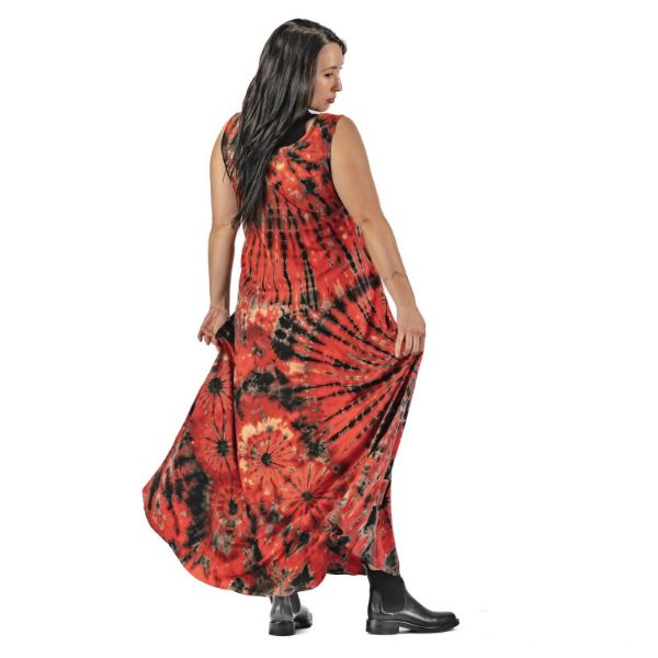 Tie Dye Sleeveless Maxi Dress