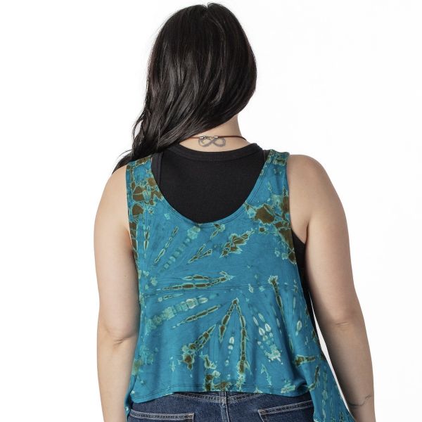 Angel Tie Dye Asymmetrical Tank Top