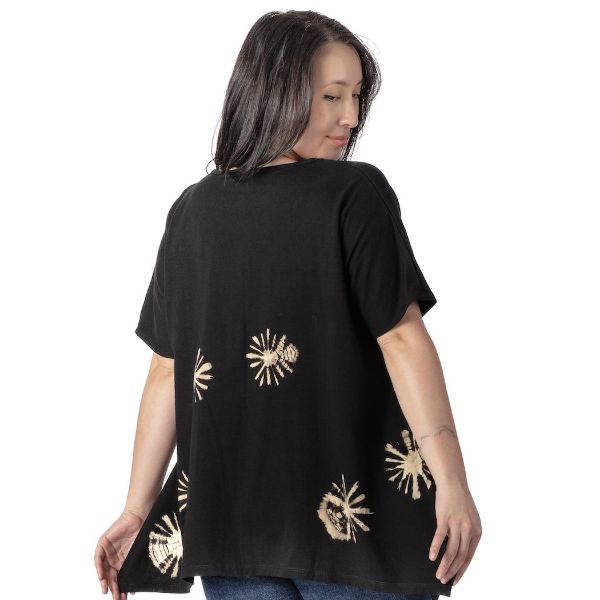 	Starburst Tie Dye Short Sleeve Swing Top