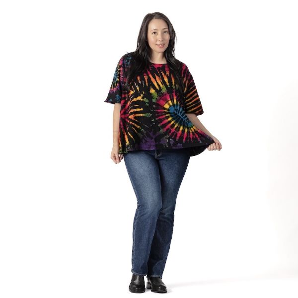 Tie Dye Dolman Sleeve Top