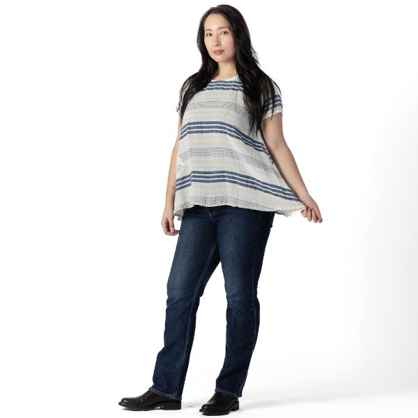 	Marina Striped Short Sleeve Top