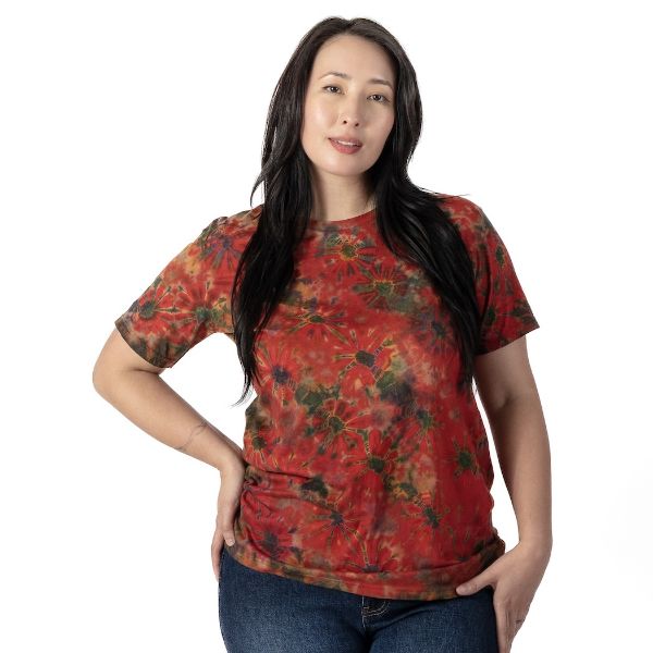 Picture of garden tie dye cotton t-shirt