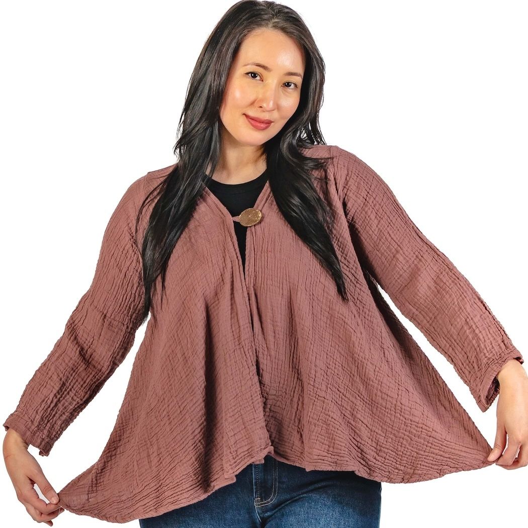 Cotton Gauze Coco Button Jacket