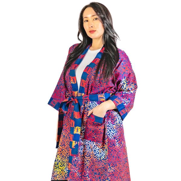 	Batik Print Cotton Robe