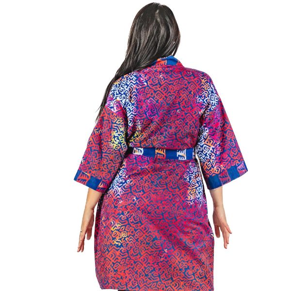 	Batik Print Cotton Robe