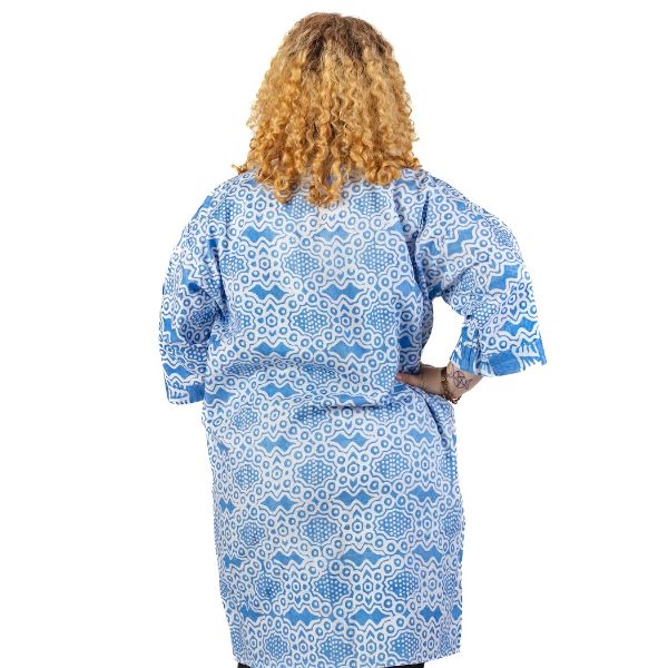	Batik Print Cotton Robe