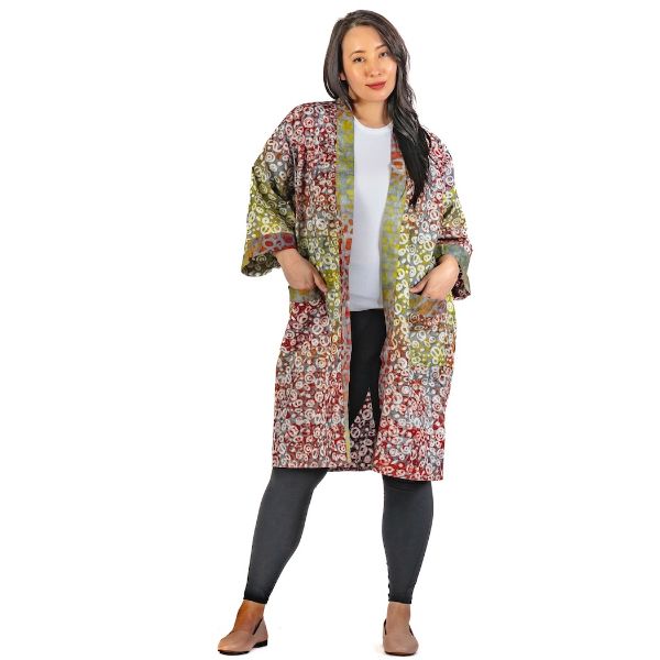 	Batik Print Cotton Robe