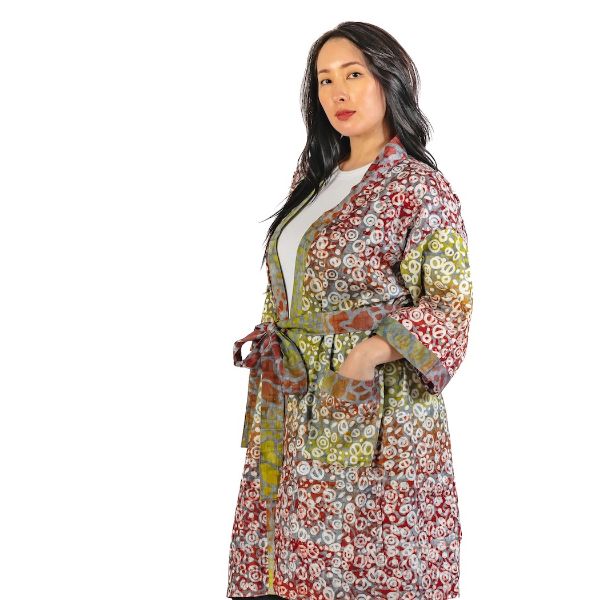 	Batik Print Cotton Robe