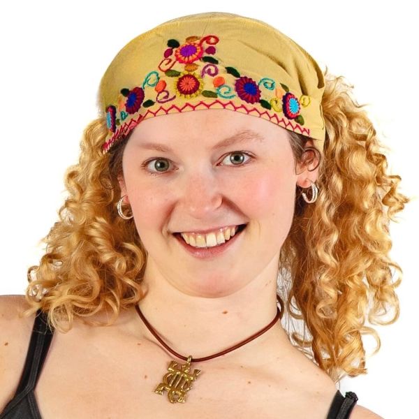 Picture of Embroidered Floral Headwrap