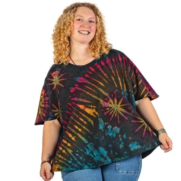 Tie Dye Dolman Sleeve Top