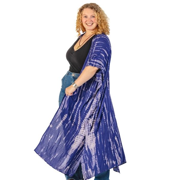 Lainie Tie Dye Belted Maxi Kimono
