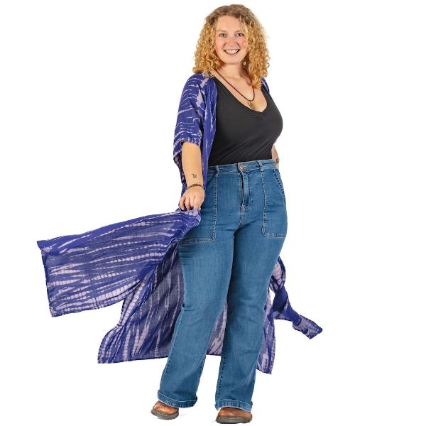 	Lainie Tie Dye Belted Maxi Kimono