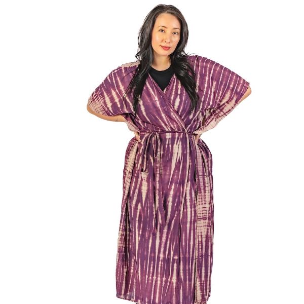 	Lainie Tie Dye Belted Maxi Kimono