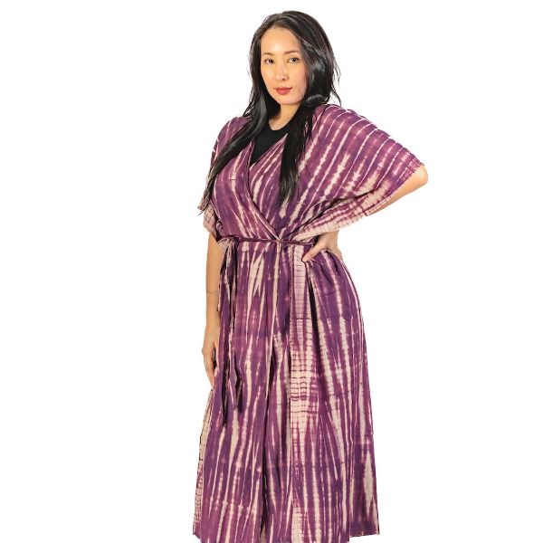 	Lainie Tie Dye Belted Maxi Kimono