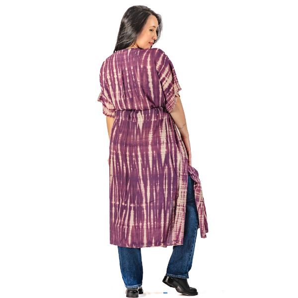 	Lainie Tie Dye Belted Maxi Kimono