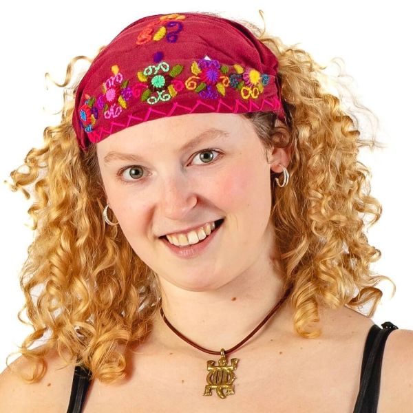 Picture of Embroidered Floral Headwrap