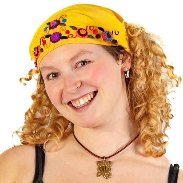 Picture of Embroidered Floral Headwrap