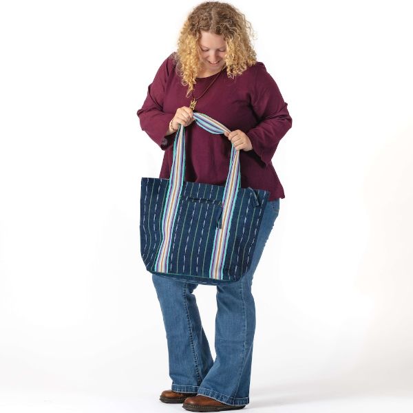 Picture of striped sasha tote bag