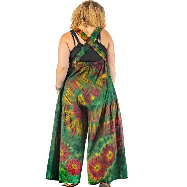 Picture of tie dye cotton overalls