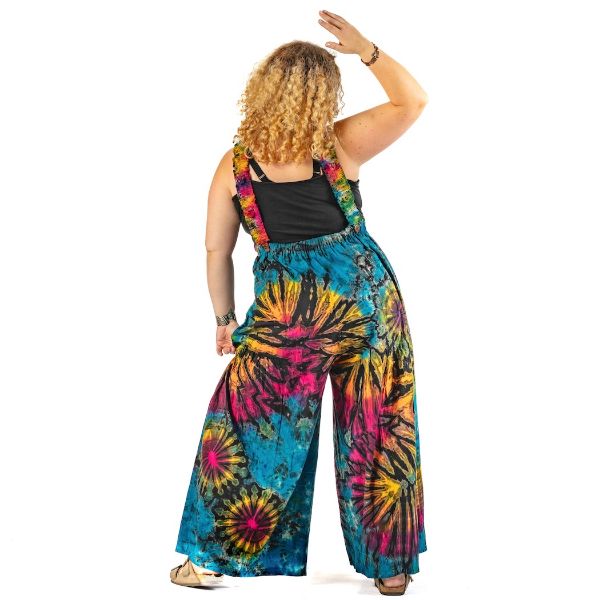Picture of tie dye cotton overalls