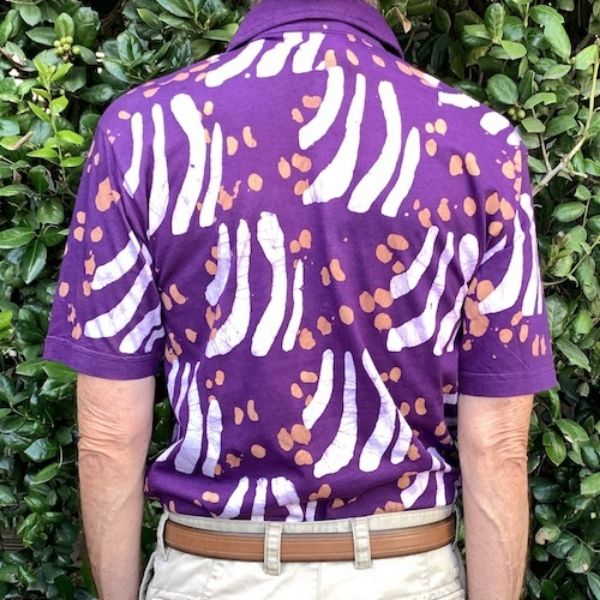 Picture of batik polo shirt - men's