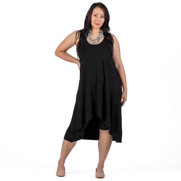 Black Chloe Sleeveless High-Low Tunic