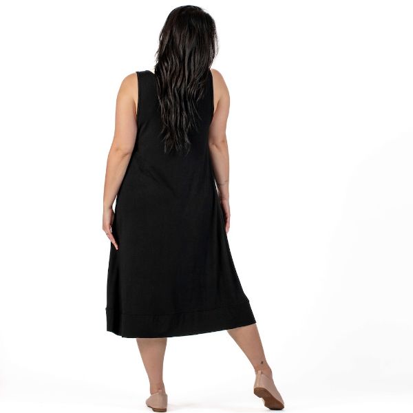 Black Chloe Sleeveless High-Low Tunic (Back)