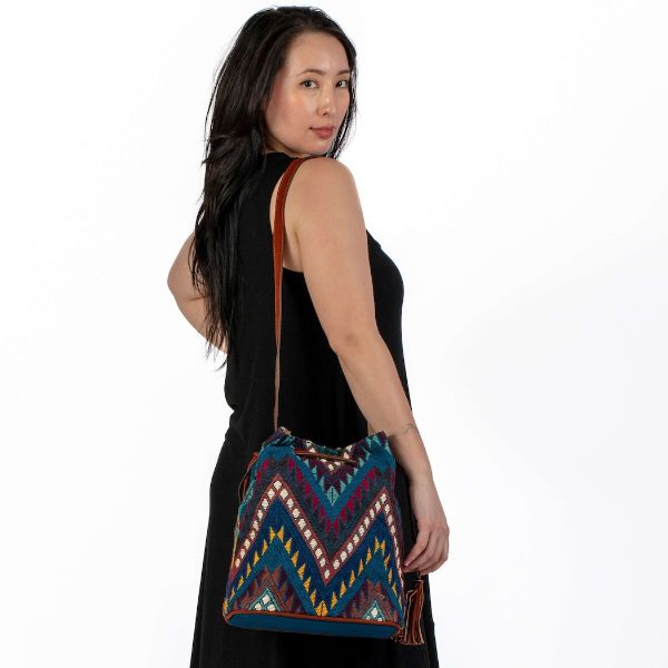 Picture of volcano leather tassel bag
