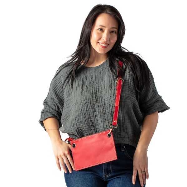 Picture of hand-stitched leather bag