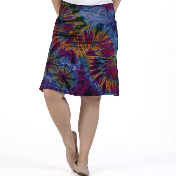 Tie Dye Knee Length Skirt